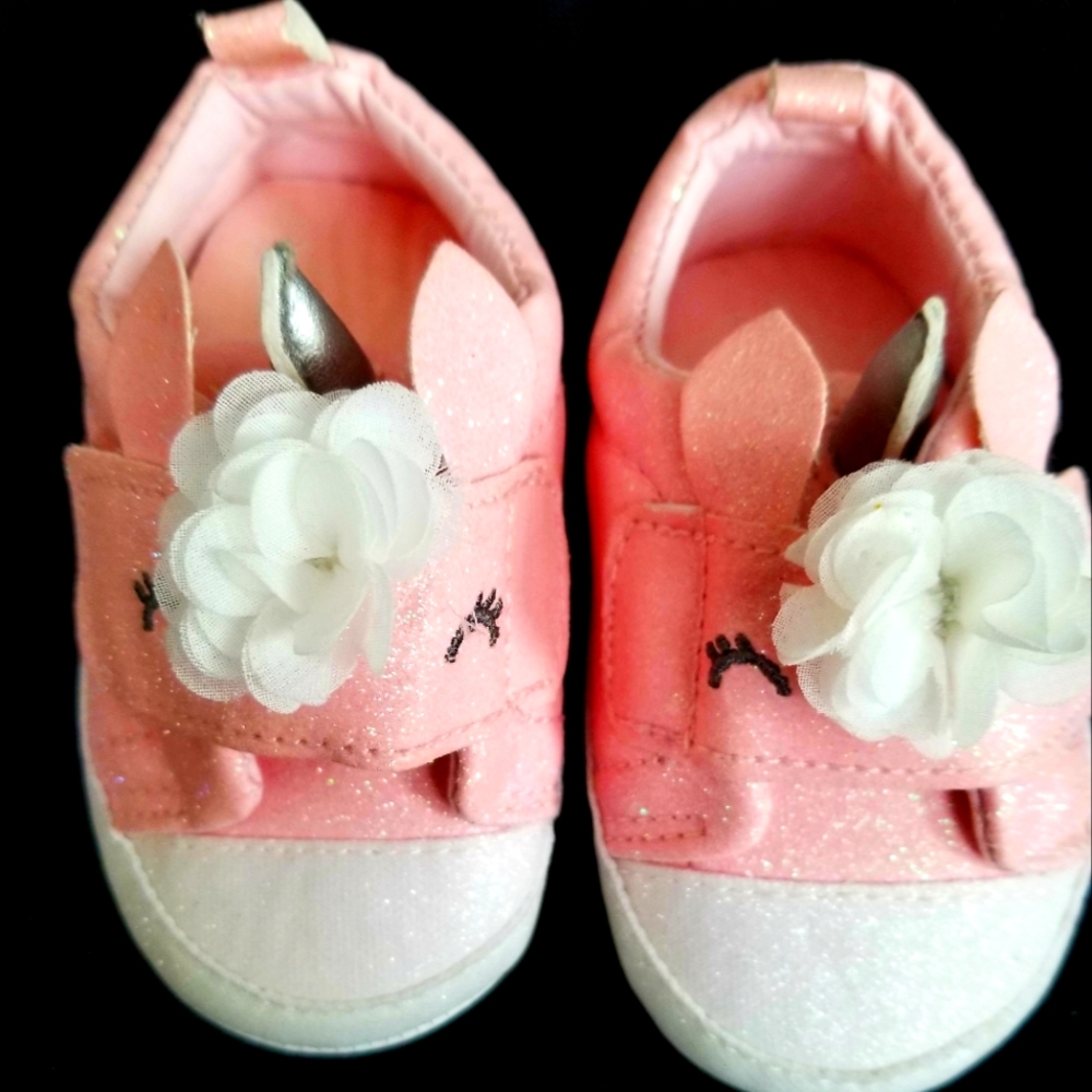 Infant girls unicorn shoes; excellent condition